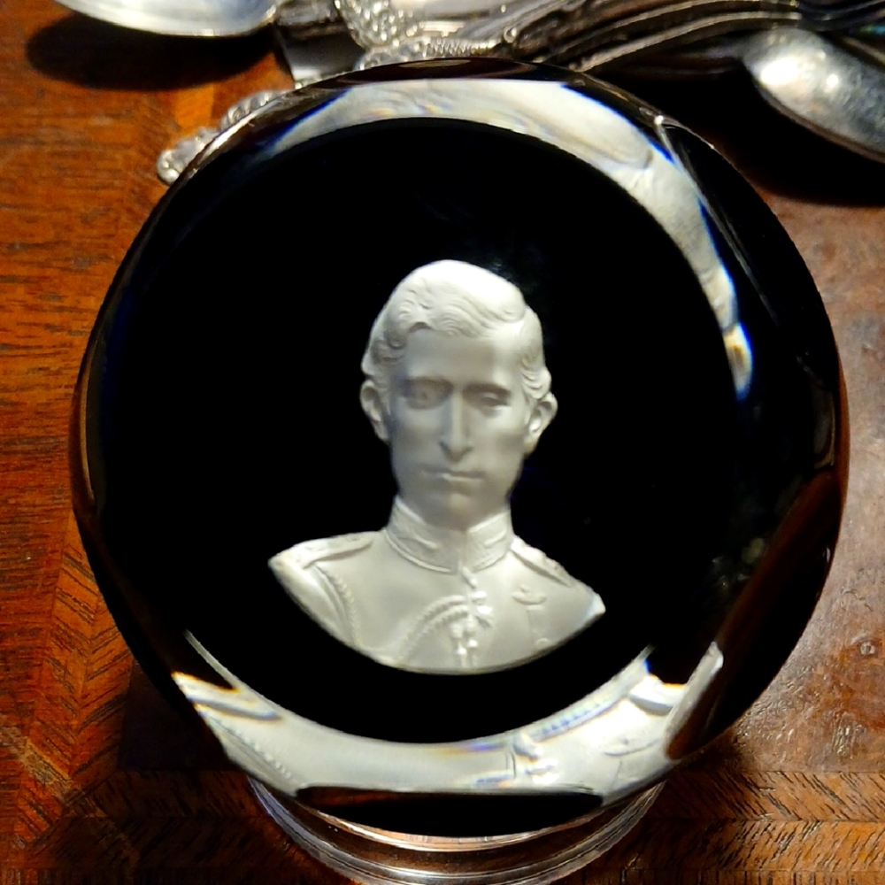 Prince Charles, Bacarrat Paperweight.